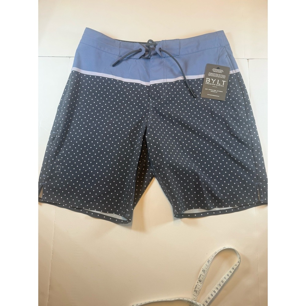 BYLT Coastal Board Short Mens Medium Premium Basics 8" Beach